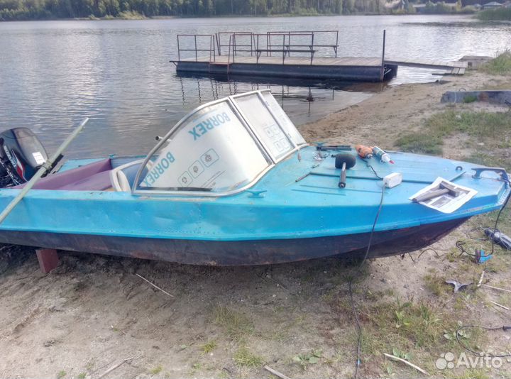 Стекло с калиткой на лодку Обь М