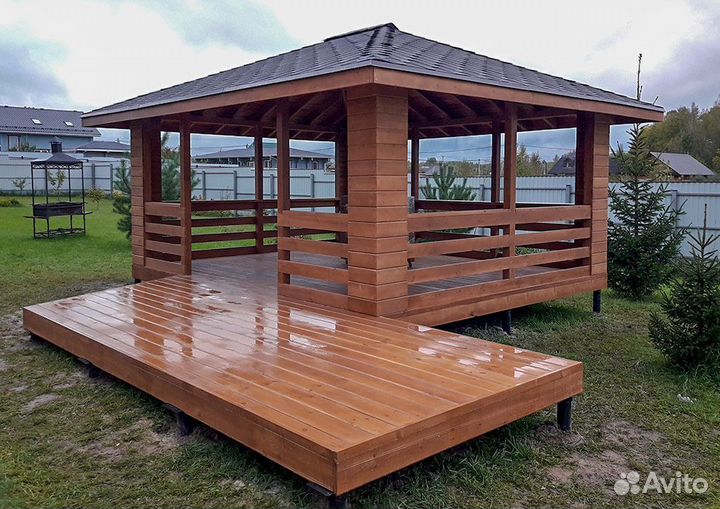 Строительство подиумов, беседок, бань итд