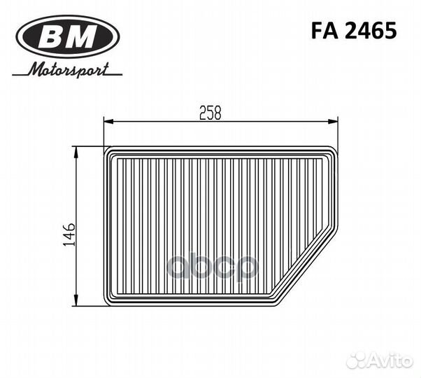 Фильтр воздушный FA2465 BM-Motorsport