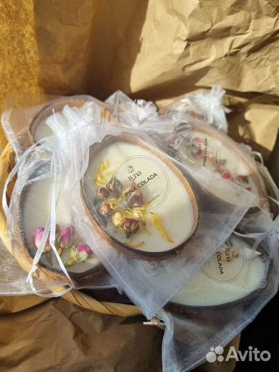 Аромасвечи в кокосе