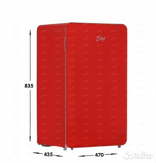 Холодильник Dexp красный