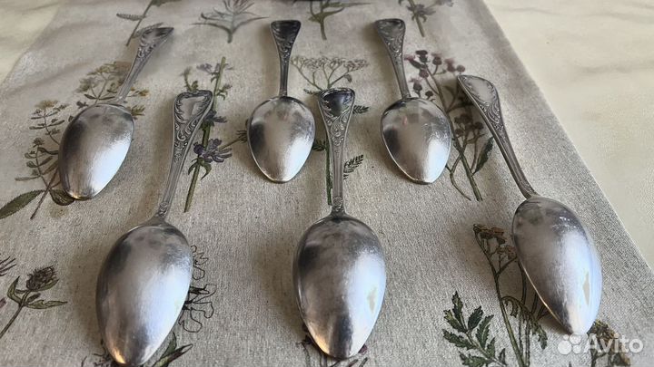 Столовые мельхиоровые ложки старое пламя зiш