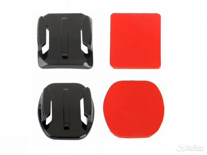 Изогнутая и прямая клеящиеся крепления для GoPro