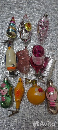 Елочные игрушки СССР поштучно