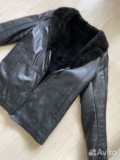 Дубленка натуральная кожаная мужская