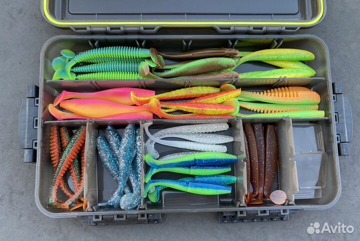 Рыболовные наборы, силиконовые приманки, мандулы