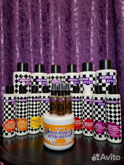 Безсульфатный шампунь Масло Маска Индиго Фрези гре