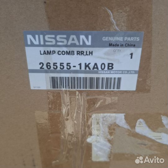 Фонарь задний левый Nissan juke