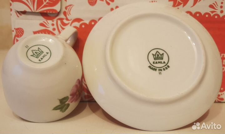 Кофейная фарфоровая пара Kahla. Производство ГДР