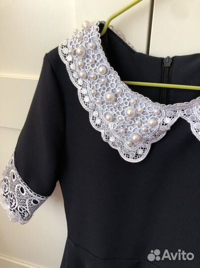 Школьное платье синее