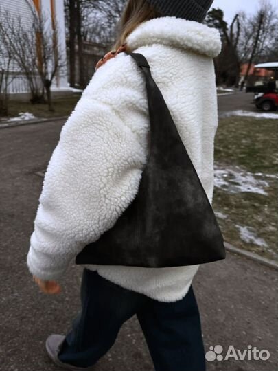 Сумка-шоппер из эко-кожи ручная работа