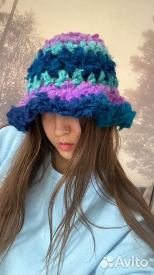 Вязаная панама