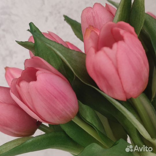 Искусственные силиконовые цветы тюльпаны