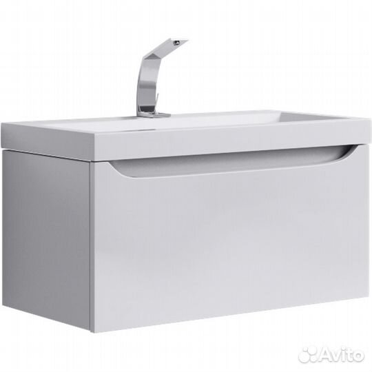 Тумба с раковиной Aqwella ver.01.08/w Белая