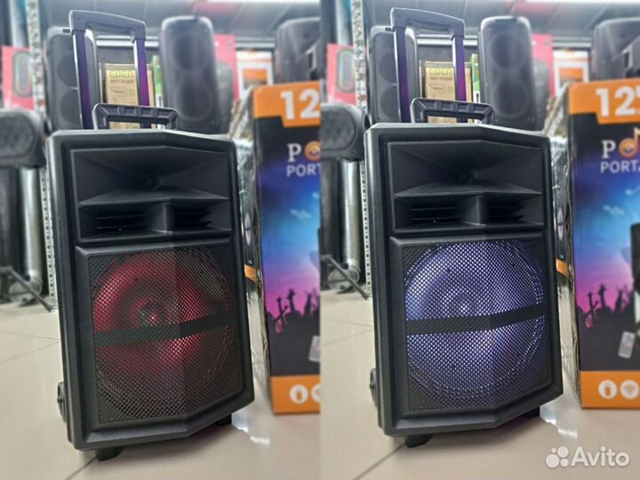 Большая мощная блютуз колонка 60 см