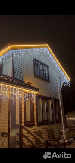 Украшение дома гирляндами