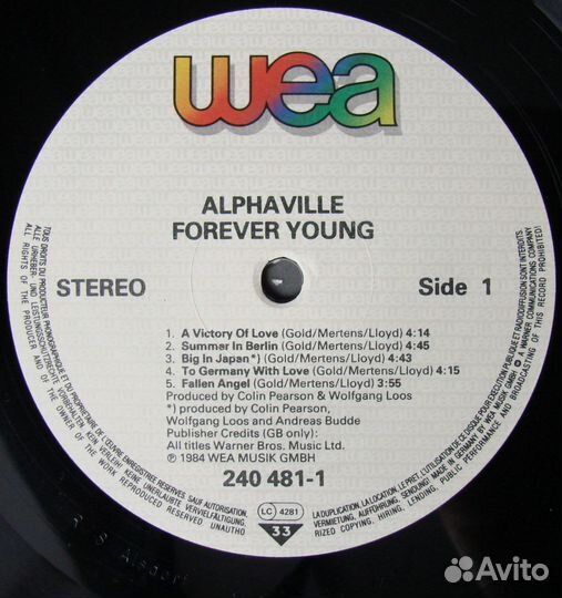 Alphaville - forever young / 1984 germany