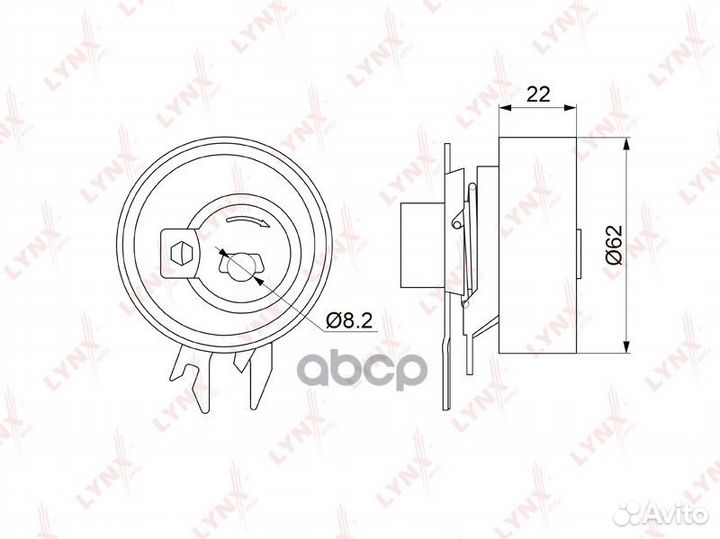 PB-1136 Натяжной ролик / грм lynxauto lynxpb-1