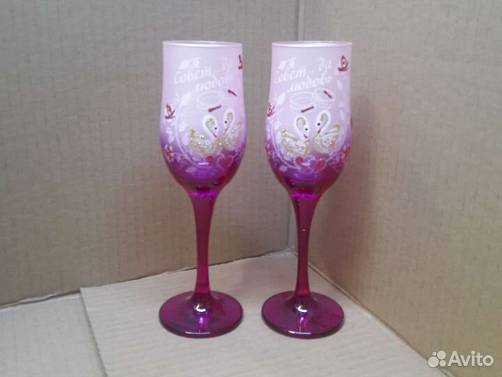 Набор свадебных бокалов «Совет да любовь»