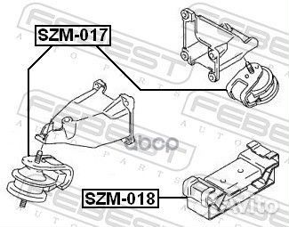 Подушка двигателя задняя (suzuki grand vitara/E