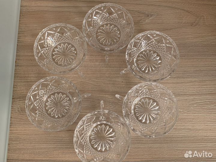 Винтажные кружки Богемия Воhemiа 150 мл, 6 шт