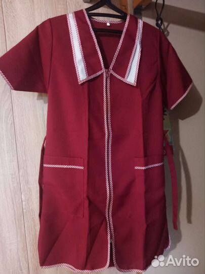 Халат для продавца(синий и бордо)