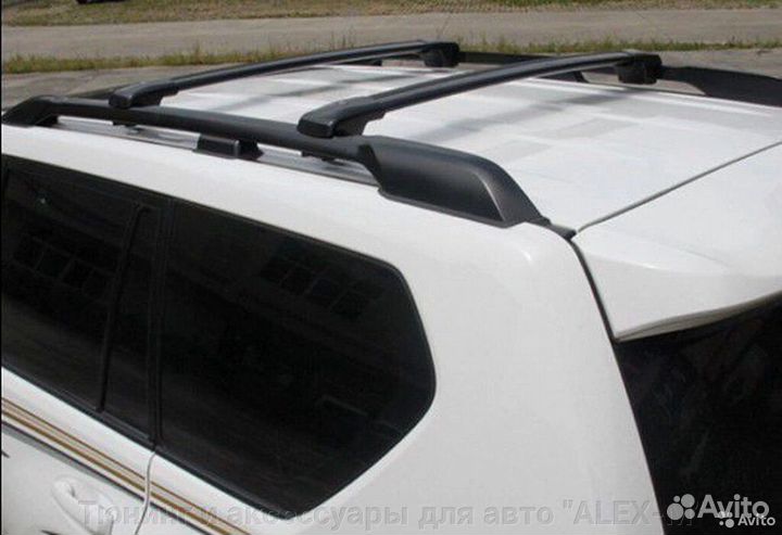 Поперечины черные штатные Toyota Prado 150