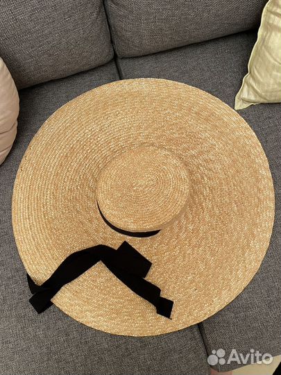 Соломенная шляпа женская с завязками