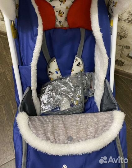 Детские санки коляска с колесами