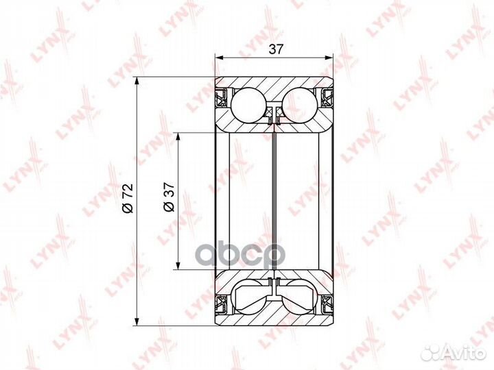 Подшипник ступ.renault logan I-II/sandero 04- п
