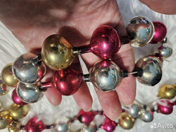 Ёлочные игрушки бусы