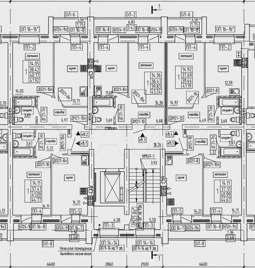 1-к. квартира, 41,2 м², 6/9 эт.
