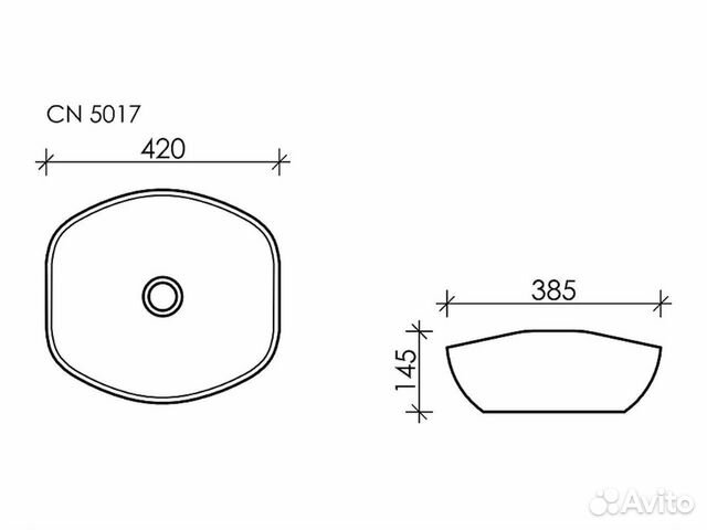 Раковина накладная Ceramica Nova Element CN5017