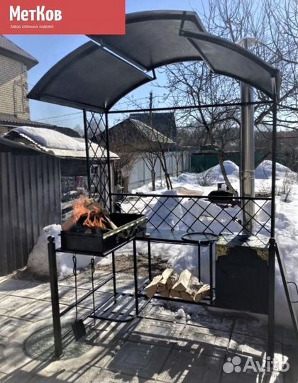 Мангал с крышей