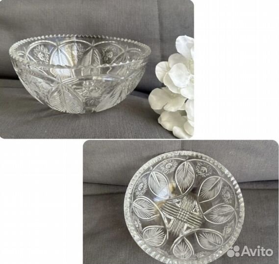 Хрустальные салатники вазы винтаж СССР