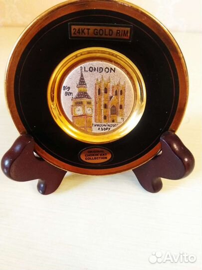 Коллекционная тарелочка chokin 24К