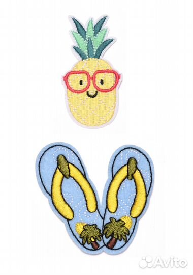 Нашивки на одежду ананас и сланцы термонашивки