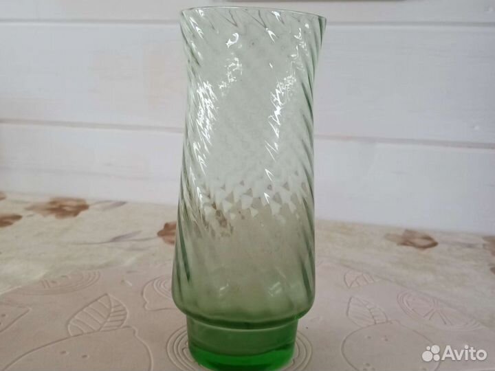 Ваза хрустальная СССР цветная