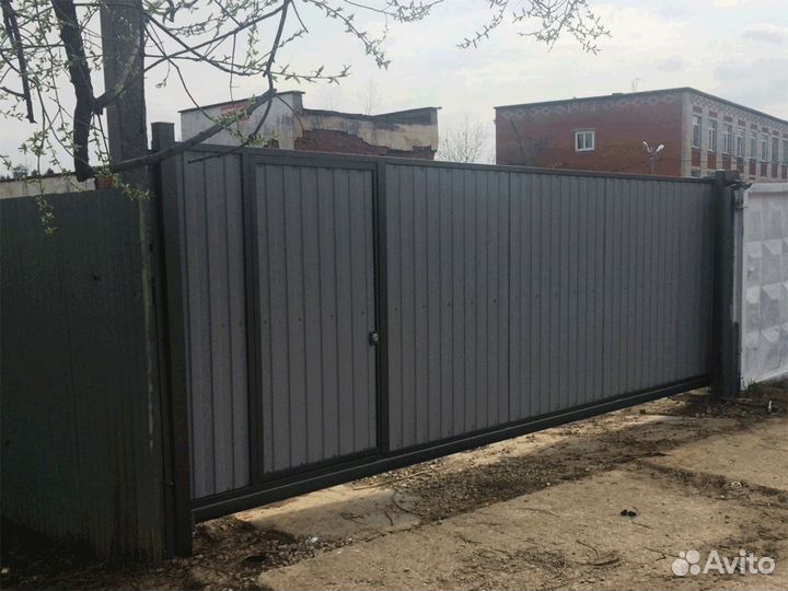 Откатные ворота с доставкой и установкой