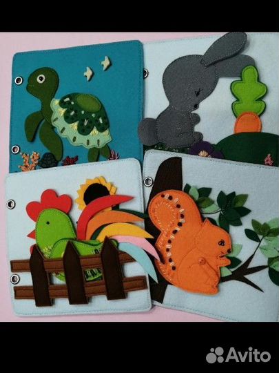 Развивающая книга из фетра