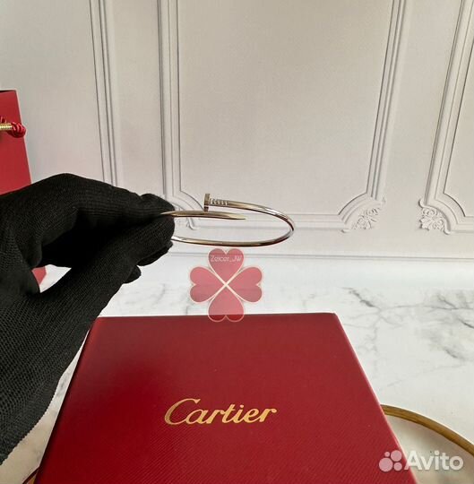 Золотой браслет 585 Картье Гвоздь Cartier Juste un