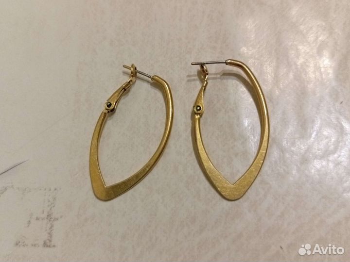 Серьги под золото
