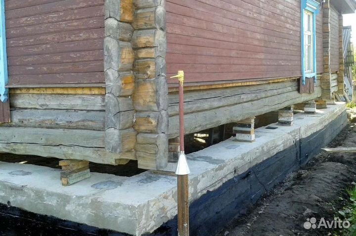 Замена ремонт венцов полов Подъём домов