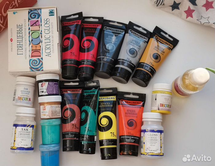 Акриловые краски + лак матовый/глянцевый