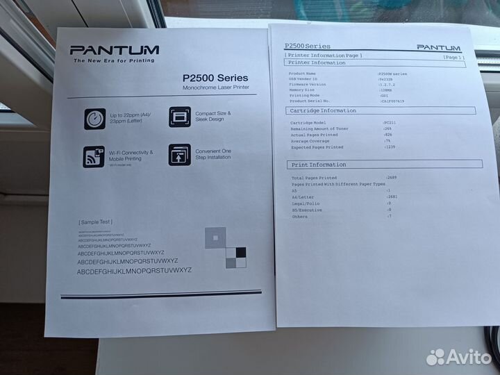 Принтер лазерный pantum P2500W