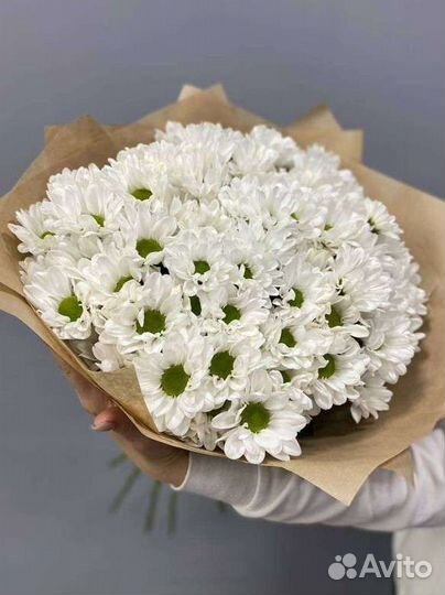 Большой букет из ромашек (хризантем)