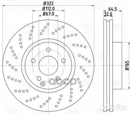 Диск торм. для а/м Mercedes C (W204) (07) /E (W212