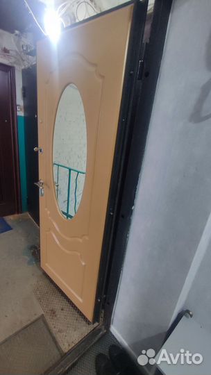 Дверь входная металлическая с зеркалом