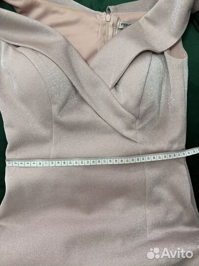 Платье в пол с разрезом пыльная роза