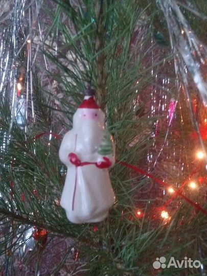 Редкая стекляная ёлочная игрушка СССР